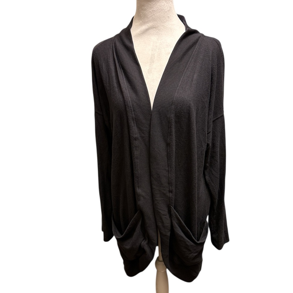Dark blue Open Front Cardigan|| duster cocoon style cardigan